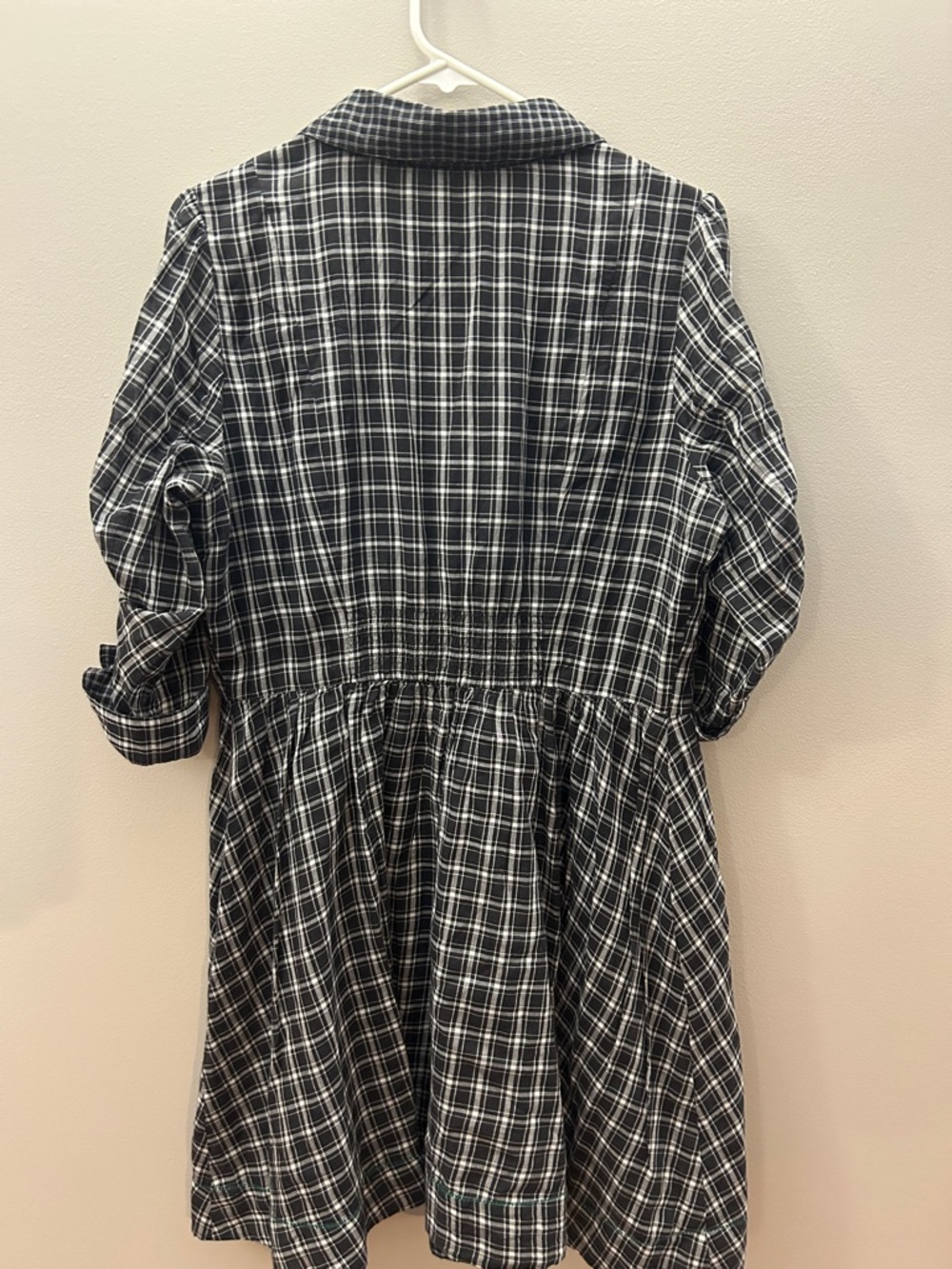 Moulinette Soeurs Plaid Dress Sz 12 Shirt Dress - Picture 6 of 6